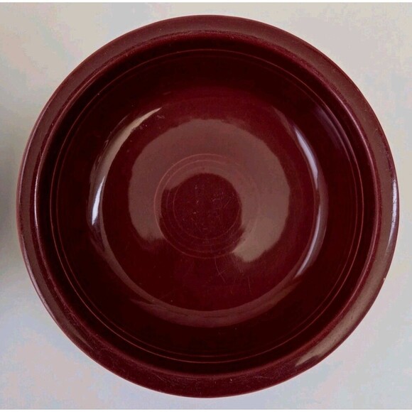 2 Homer Laughlin Fiesta 6 7/8" Round Coupe Soup Bowls HLC Claret (Retired) - Picture 2 of 6